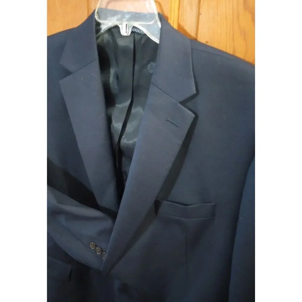 Lauren Ralph Lauren‎ Men's Black Label Wool Blend Blazer 48R Navy Sport Jacket